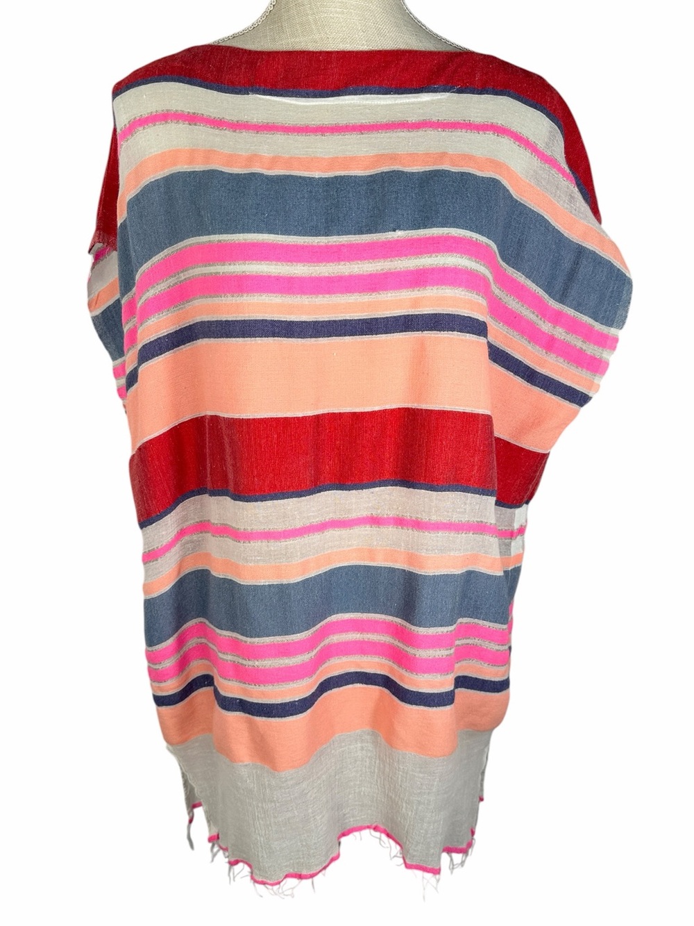 Lemlem Colorful Striped Handwoven Ethiopian Tunic Cover-Up